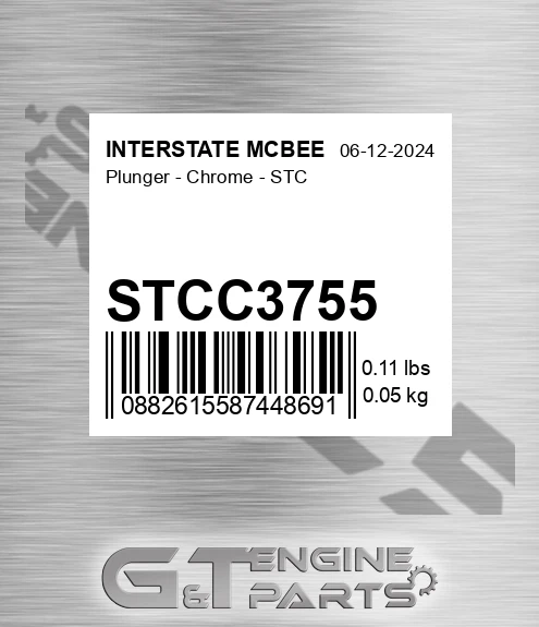 STCC3755 Plunger - Chrome - Stc
