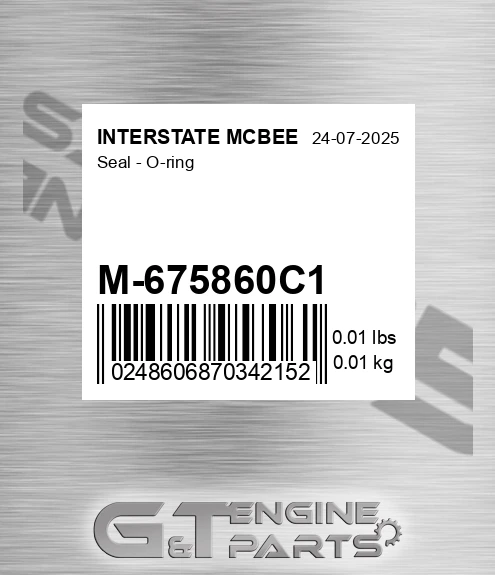 M-675860C1 Seal - O-ring