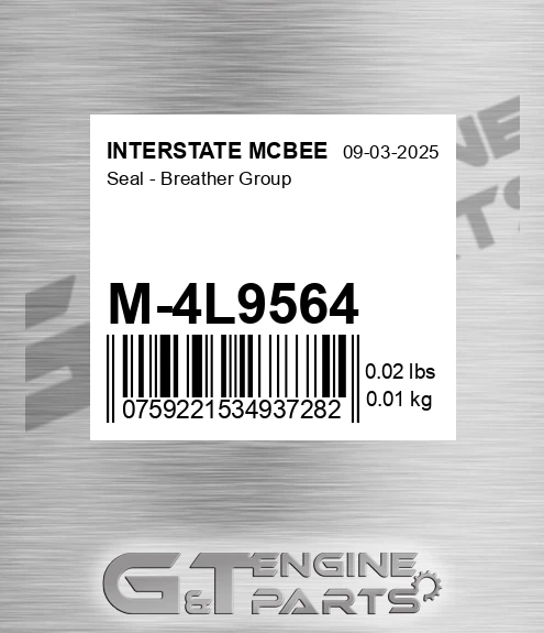 M-4L9564 Seal - Breather Group for INTERSTATE MCBEE