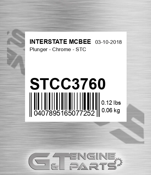STCC3760 Plunger - Chrome - Stc