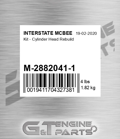 M-2882041-1 Kit - Cylinder Head Rebuild