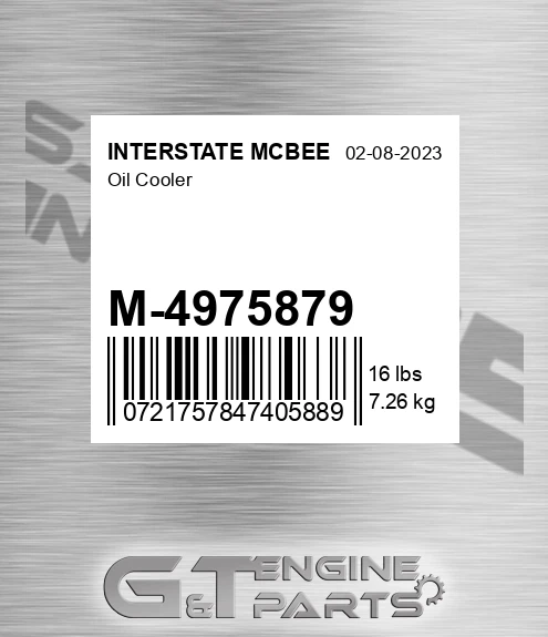 M-4975879 Oil Cooler