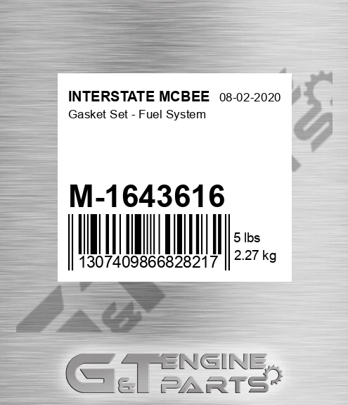 M-1643616 Gasket Set - Fuel System for INTERSTATE MCBEE