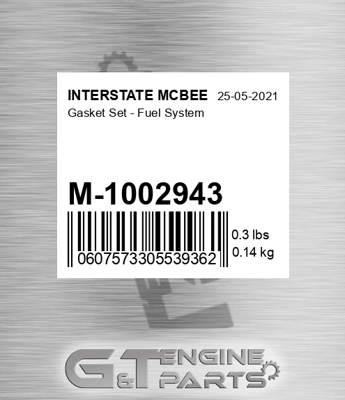 M-1002943 Gasket Set - Fuel System for INTERSTATE MCBEE