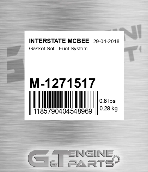 M-1271517 Gasket Set - Fuel System for INTERSTATE MCBEE