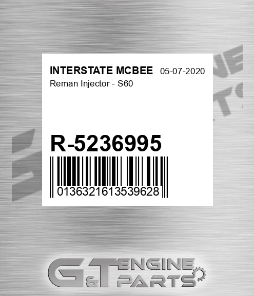R-5236995 Reman Injector - S60