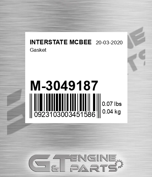M-3049187 Gasket