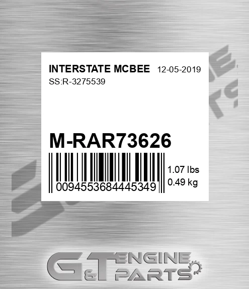 M-RAR73626 Ss:r-3275539 for INTERSTATE MCBEE