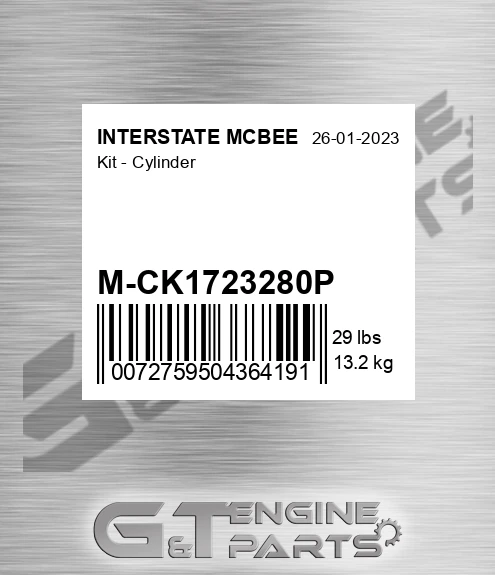 M-CK1723280P Kit - Cylinder for INTERSTATE MCBEE