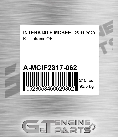 A-MCIF2317-062 Kit - Inframe Oh