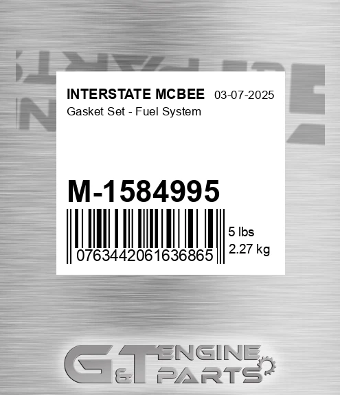 M-1584995 Gasket Set - Fuel System for INTERSTATE MCBEE