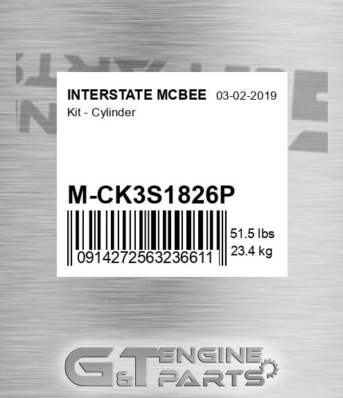 M-CK3S1826P Kit - Cylinder for INTERSTATE MCBEE