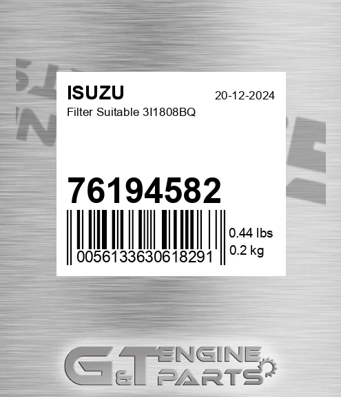 76194582 ISUZU Filter Suitable 3i1808bq