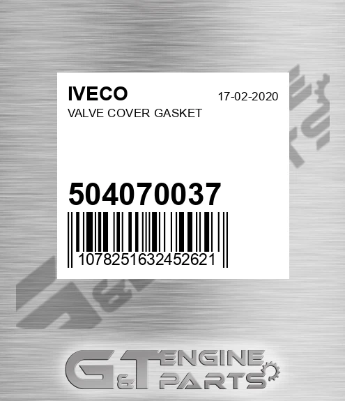 504070037 IVECO Valve Cover Gasket