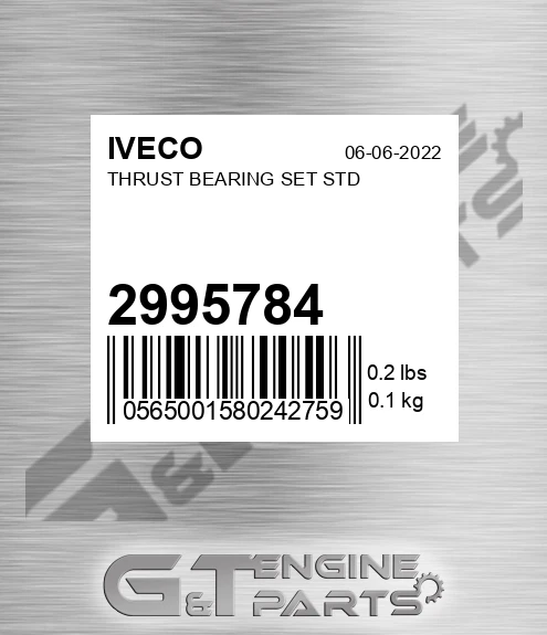 2995784 IVECO Thrust Bearing Set Std