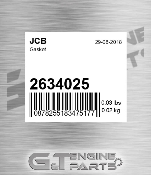 2634025 JCB Gasket