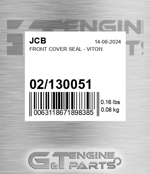 02/130051 Front Cover Seal - Viton