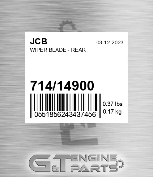 714/14900 Wiper Blade - Rear