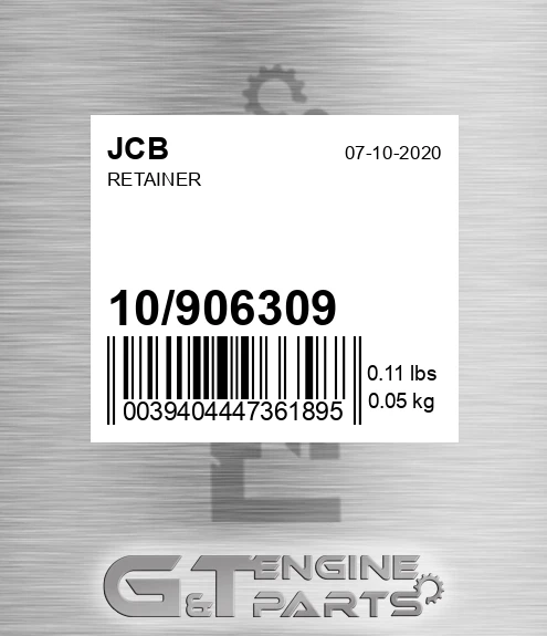 10/906309 Retainer