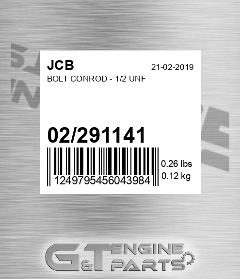 02/291141 Bolt Conrod - 1/2 Unf for JCB