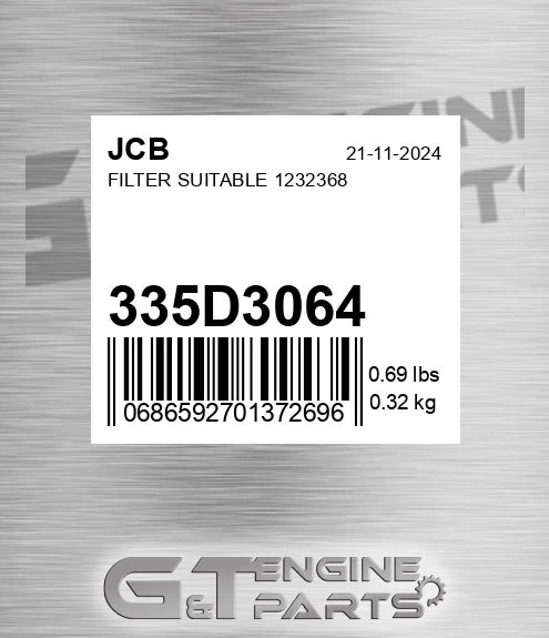 335D3064 Filter Suitable 1232368