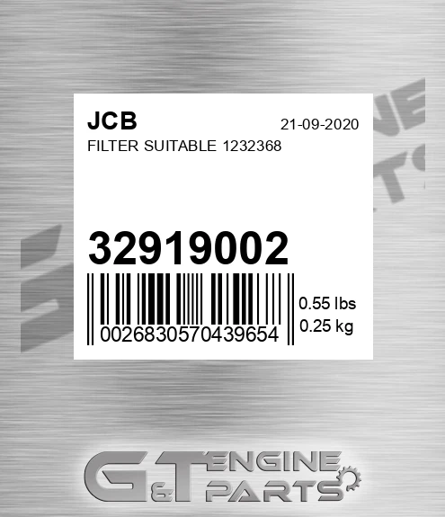 32/919002 Filter Suitable 1232368
