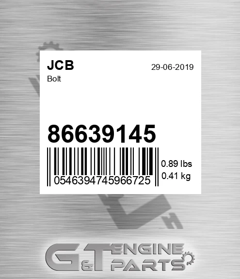 86639145 JCB Bolt