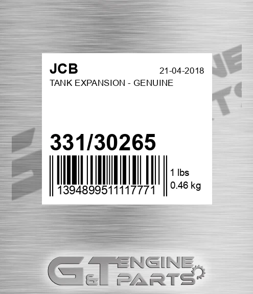 331/30265 Tank Expansion - Genuine