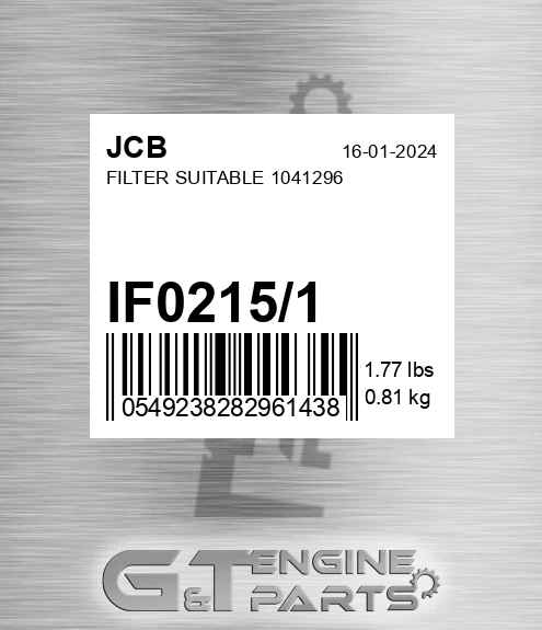 IF0215/1 Filter Suitable 1041296
