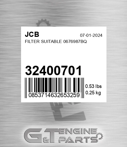 32/400701 Filter Suitable 0676987bq