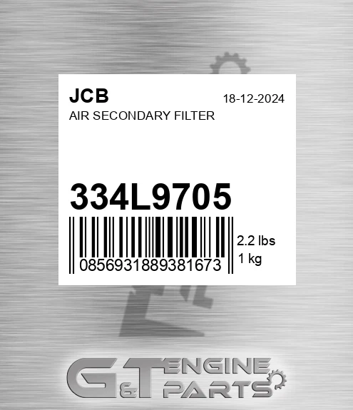 334/L9705 Air Secondary Filter