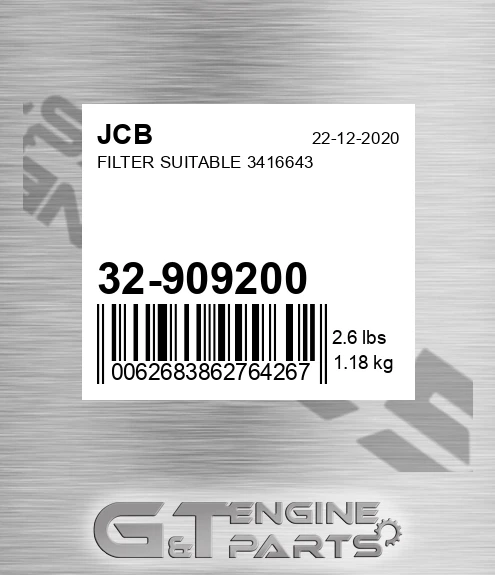 32/909200 Filter Suitable 3416643