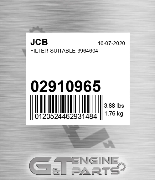 02/910965 Filter Suitable 3964604