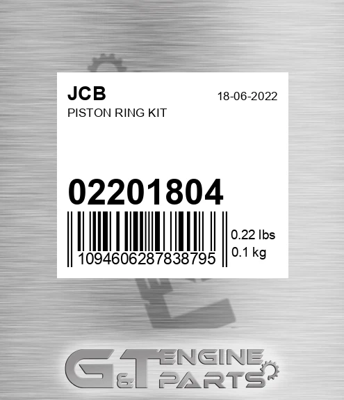 02/201804 Piston Ring Kit