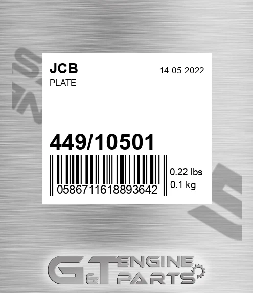 449/10501 Plate