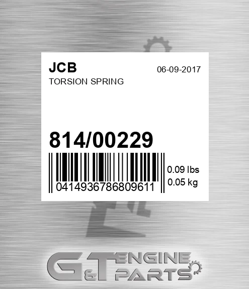 814/00229 Torsion Spring