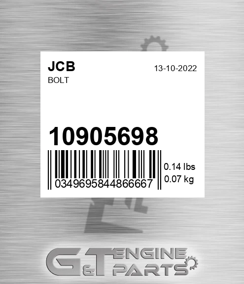 10/905698 Bolt