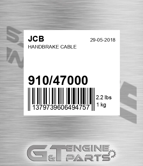910/47000 Handbrake Cable