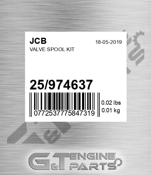 25/974637 Valve Spool Kit
