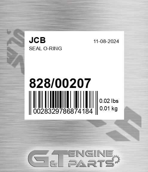 828/00207 Seal O-ring