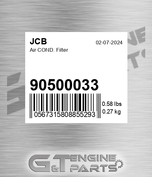 90500033 Air Cond. Filter