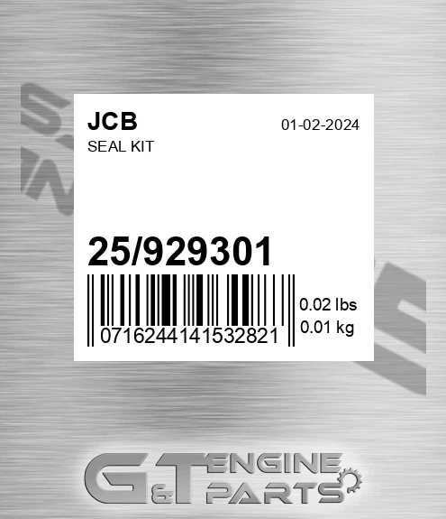 25/929301 Seal Kit