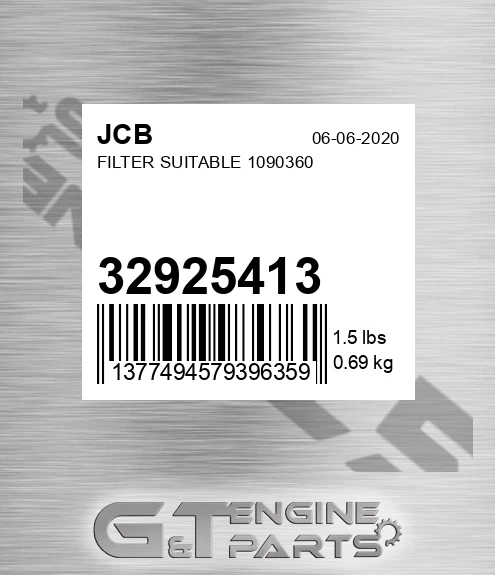 32/925413 Filter Suitable 1090360
