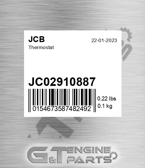 JC02910887 Thermostat for JCB