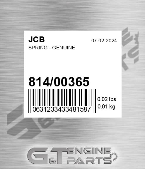 814/00365 Spring - Genuine