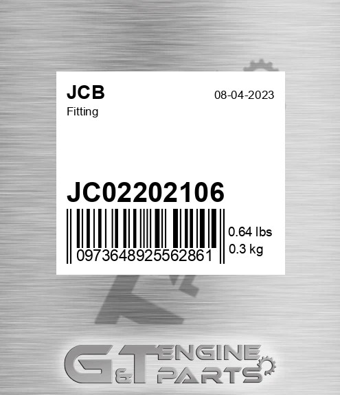 JC02202106 Fitting for JCB