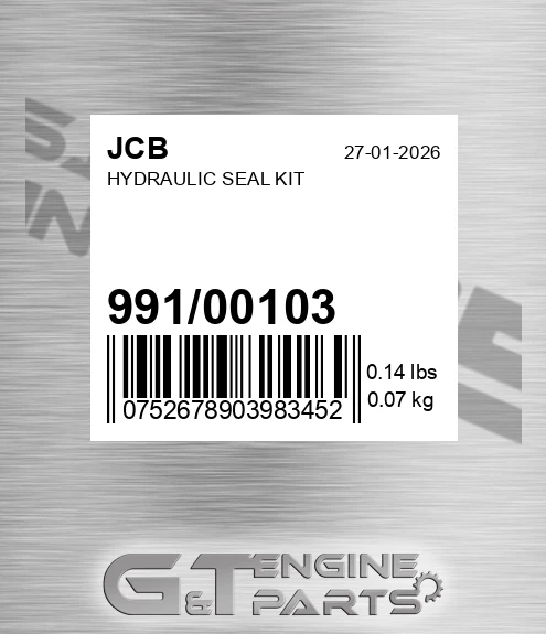 991/00103 Hydraulic Seal Kit