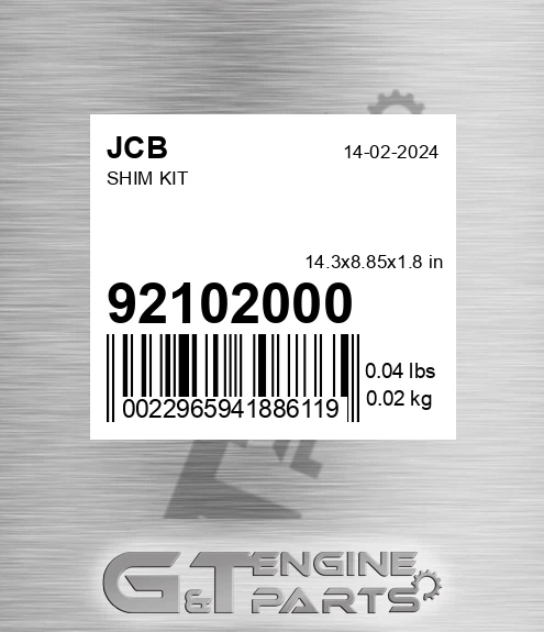 921/02000 Shim Kit