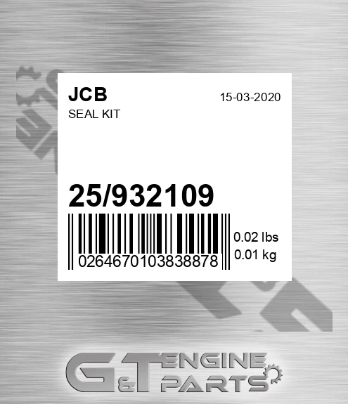 25/932109 Seal Kit