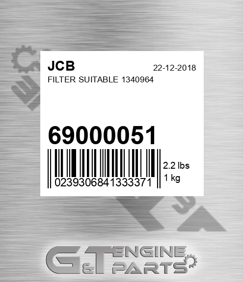 6900/0051 Filter Suitable 1340964